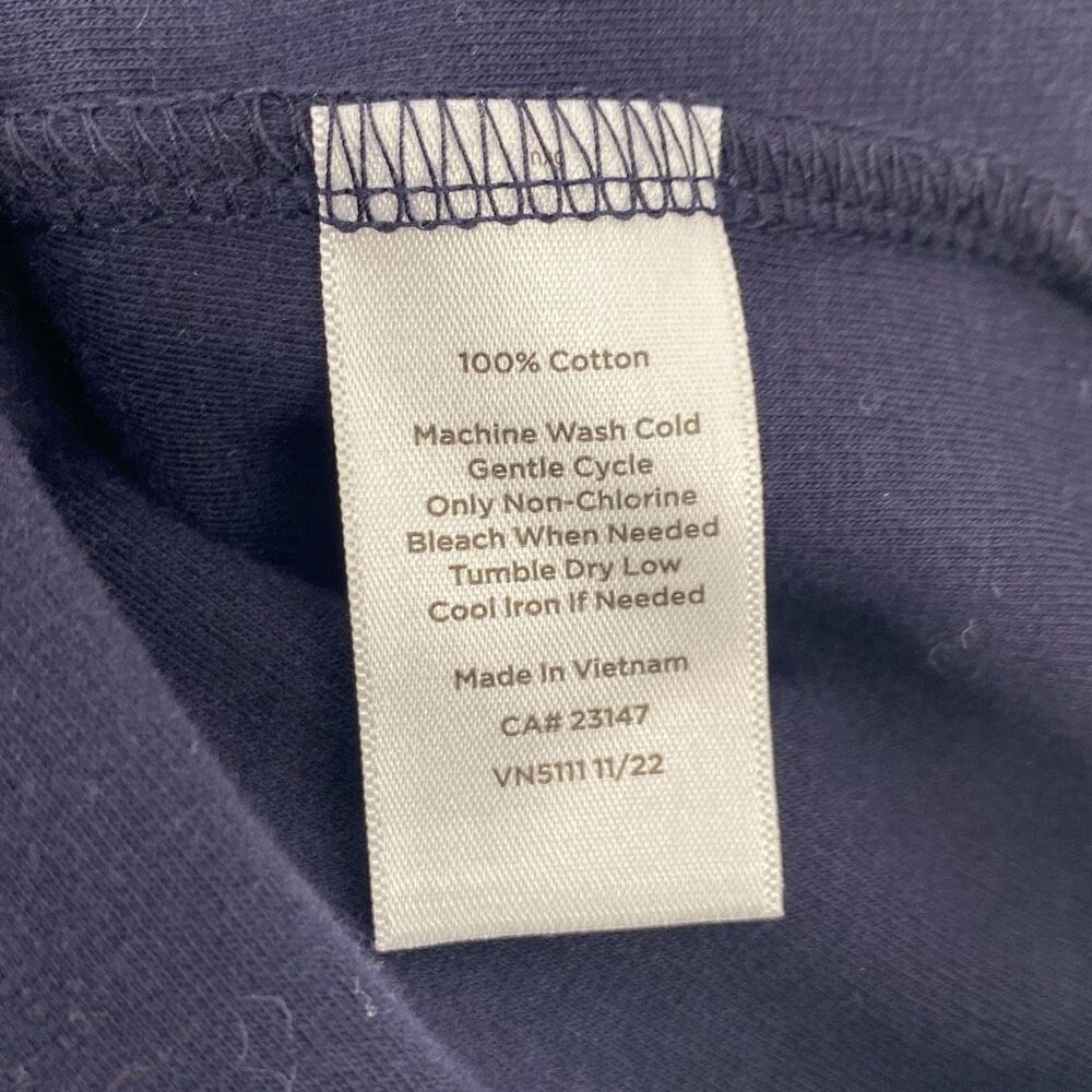 Talbots Knot Round Neck Shell Tank Cotton‎ Navy XLP - Picture 9 of 10